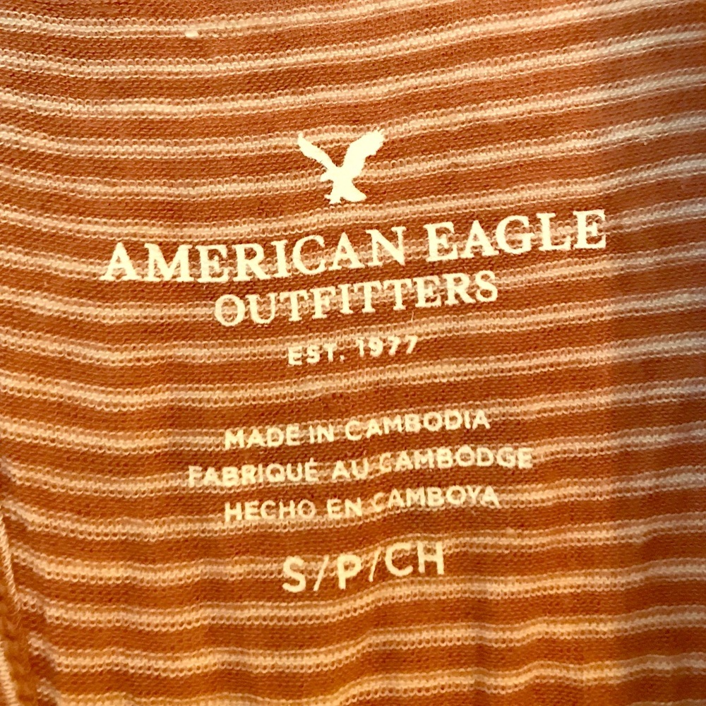 Open Back Pumpkin & White Striped Tank - Picture 3 of 4