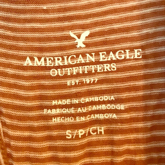 Open Back Pumpkin & White Striped Tank - Picture 3 of 4