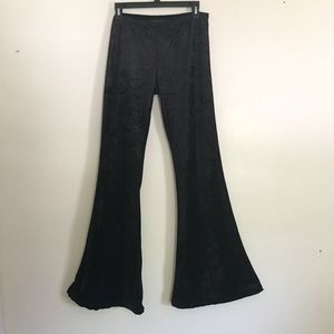 Crushed velvet bell bottoms