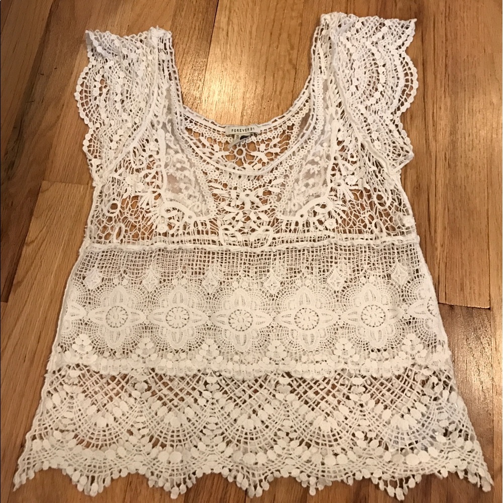 Lace shirt cover up