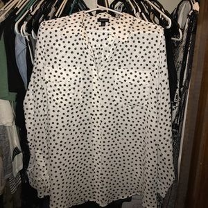 Polka dot long sleeve blouse