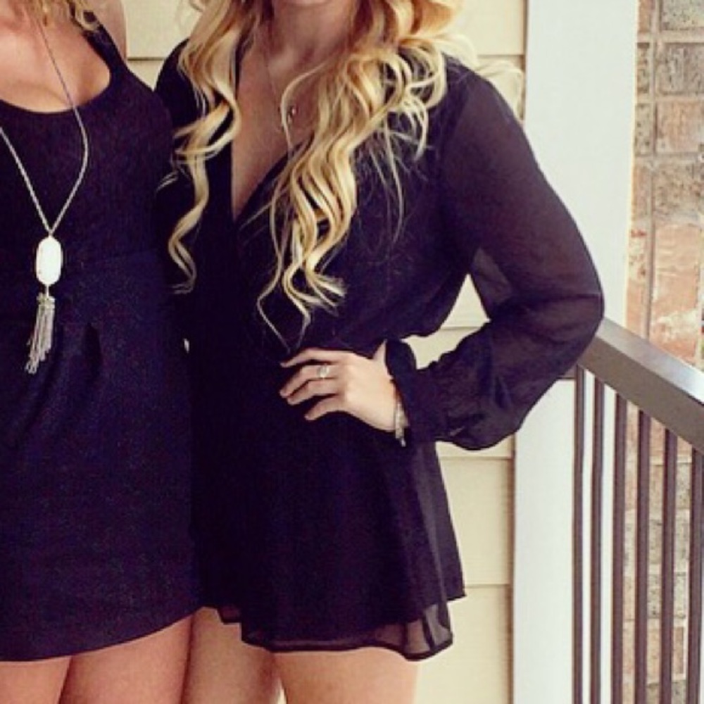 F21 black romper worn once