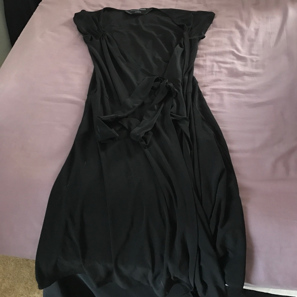 Black wrap dress