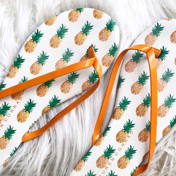 LC Lauren Conrad Shoes - LC Lauren Conrad Pineapple Sandal Flip Flops