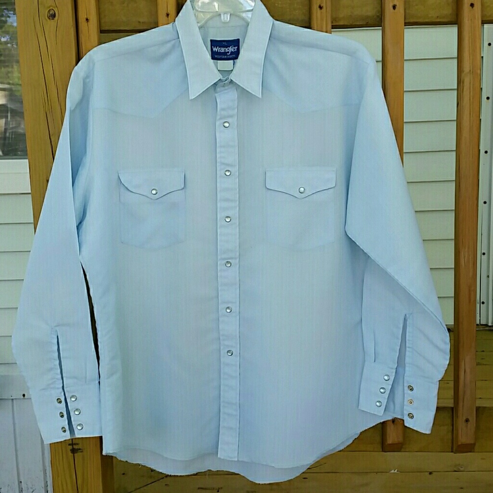 Men's light blue western shirt