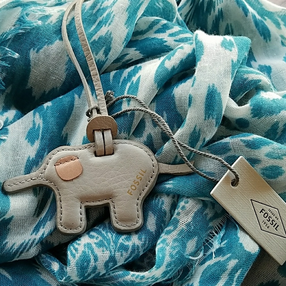 NWT FOSSIL Elephant Bag Charm