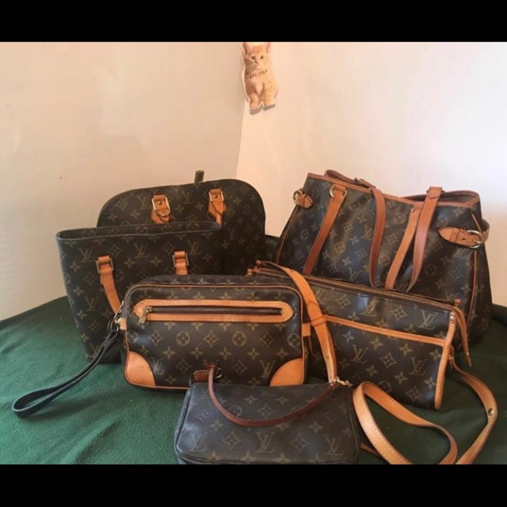 SIX AUTHENTIC LOUIS VUITTON BAGS