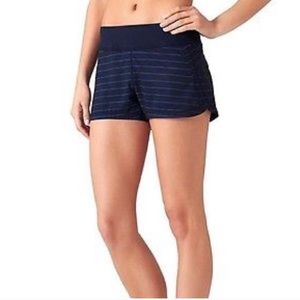 Athleta Striped Navy Shorts