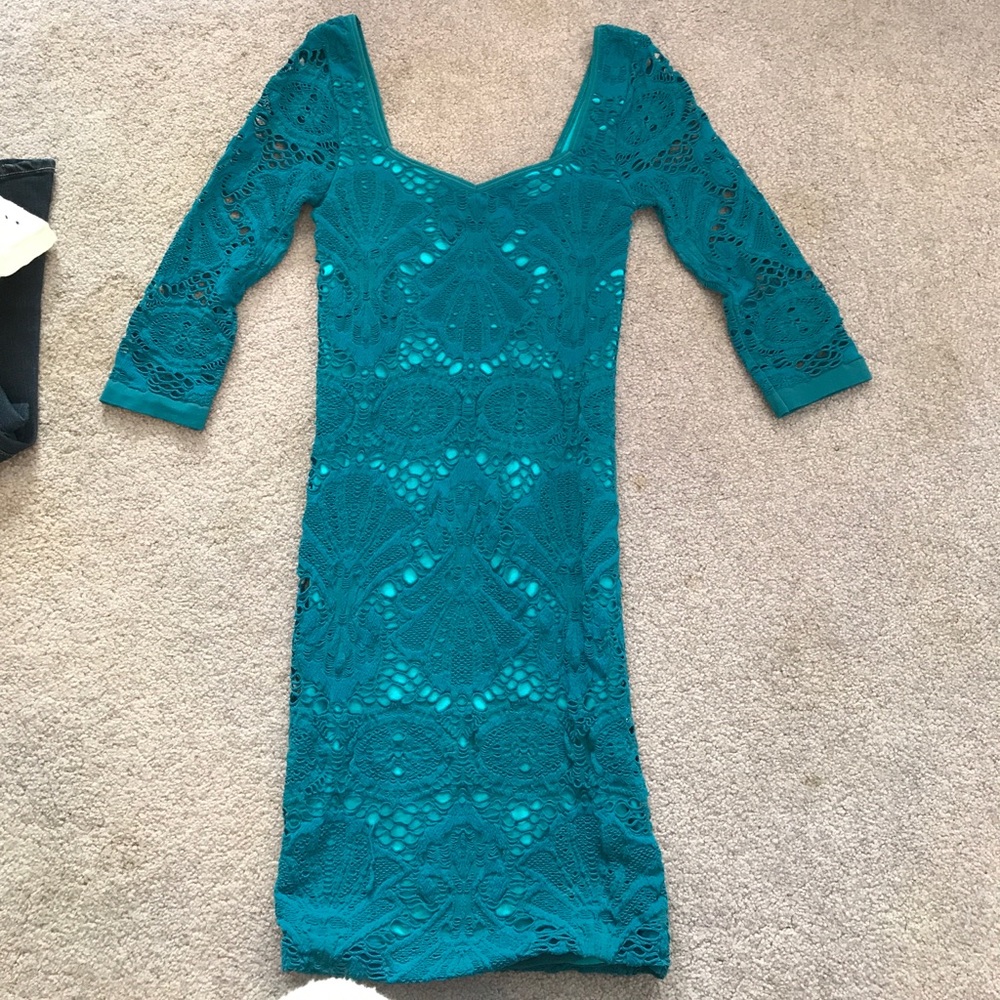 FO intimately blue lace mini dress
