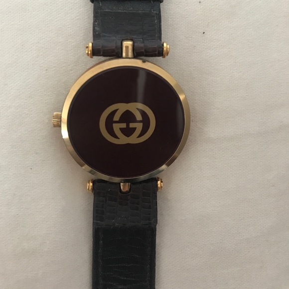 Vintage 24k gold Gucci watch not currently working - Picture 3 of 5