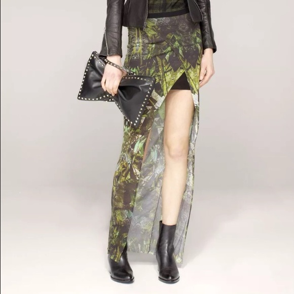 Helmut Lang Dresses & Skirts - Helmut Lang Asymmetric Wrap Skirt Jersey size L
