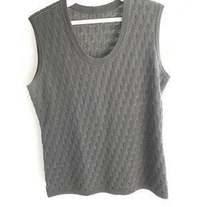 Italian Armani luxury Italian zigzag knit cam tank