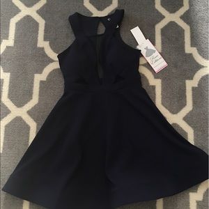 "Dear Moon" Navy Skater Dress {Size 3}