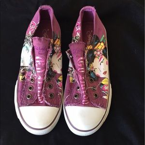 Ed Hardy slip on sneakers