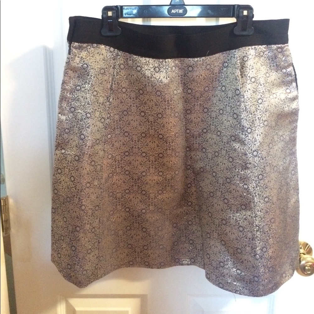 metallic ornate lined skirt