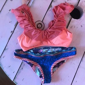 Maaji reversible ruffle top bikini