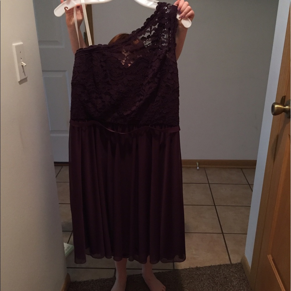 Plum bridesmaid dress