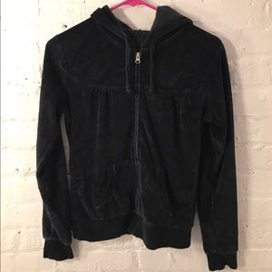 Velvet Zip-Up Hoodie