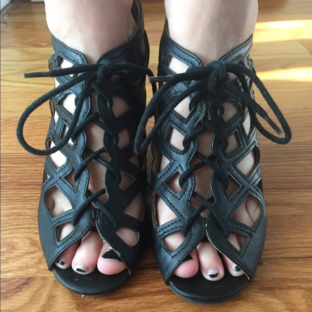 Strappy wedges
