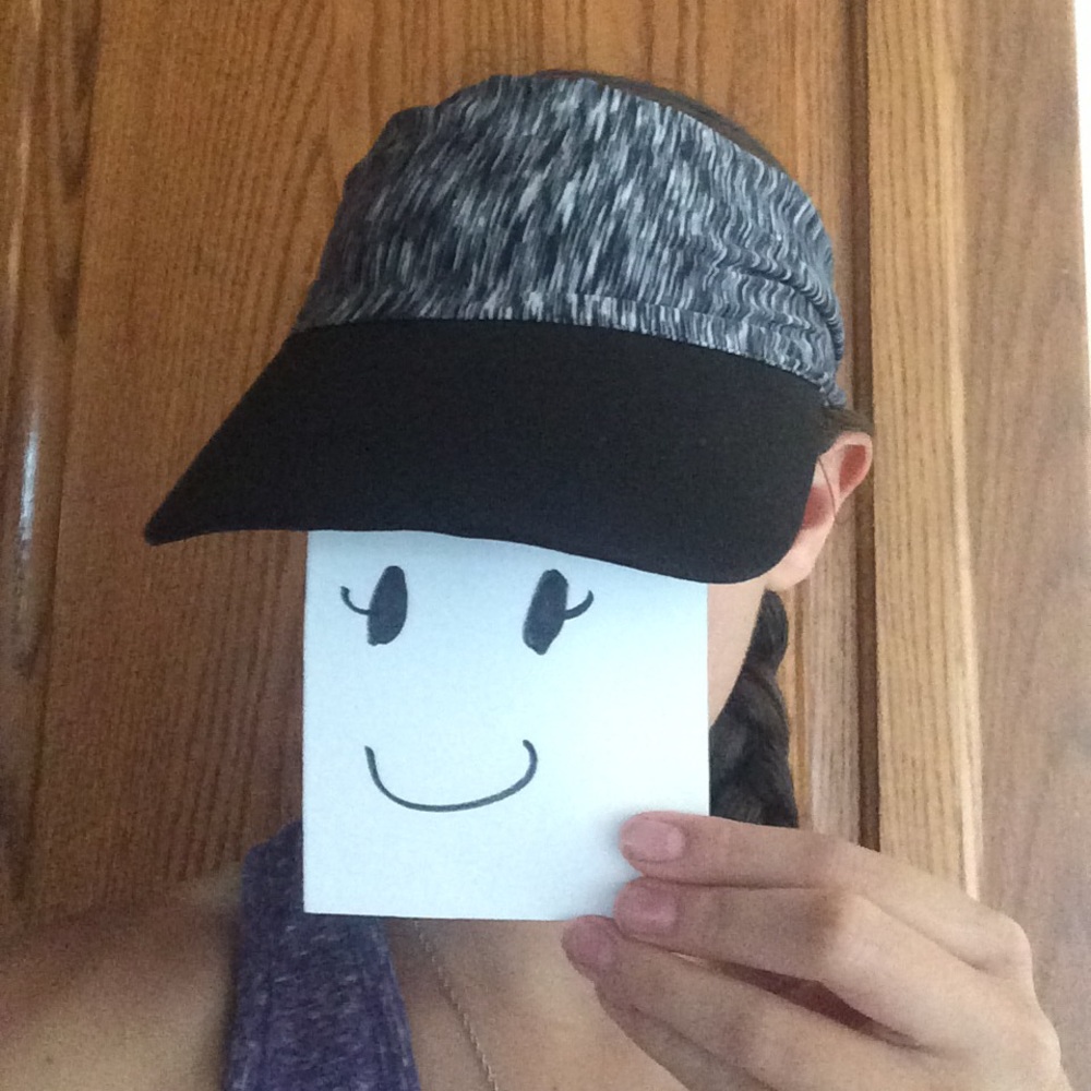 Stretchy Gray hat with ponytail hole
