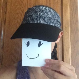 Stretchy Gray hat with ponytail hole