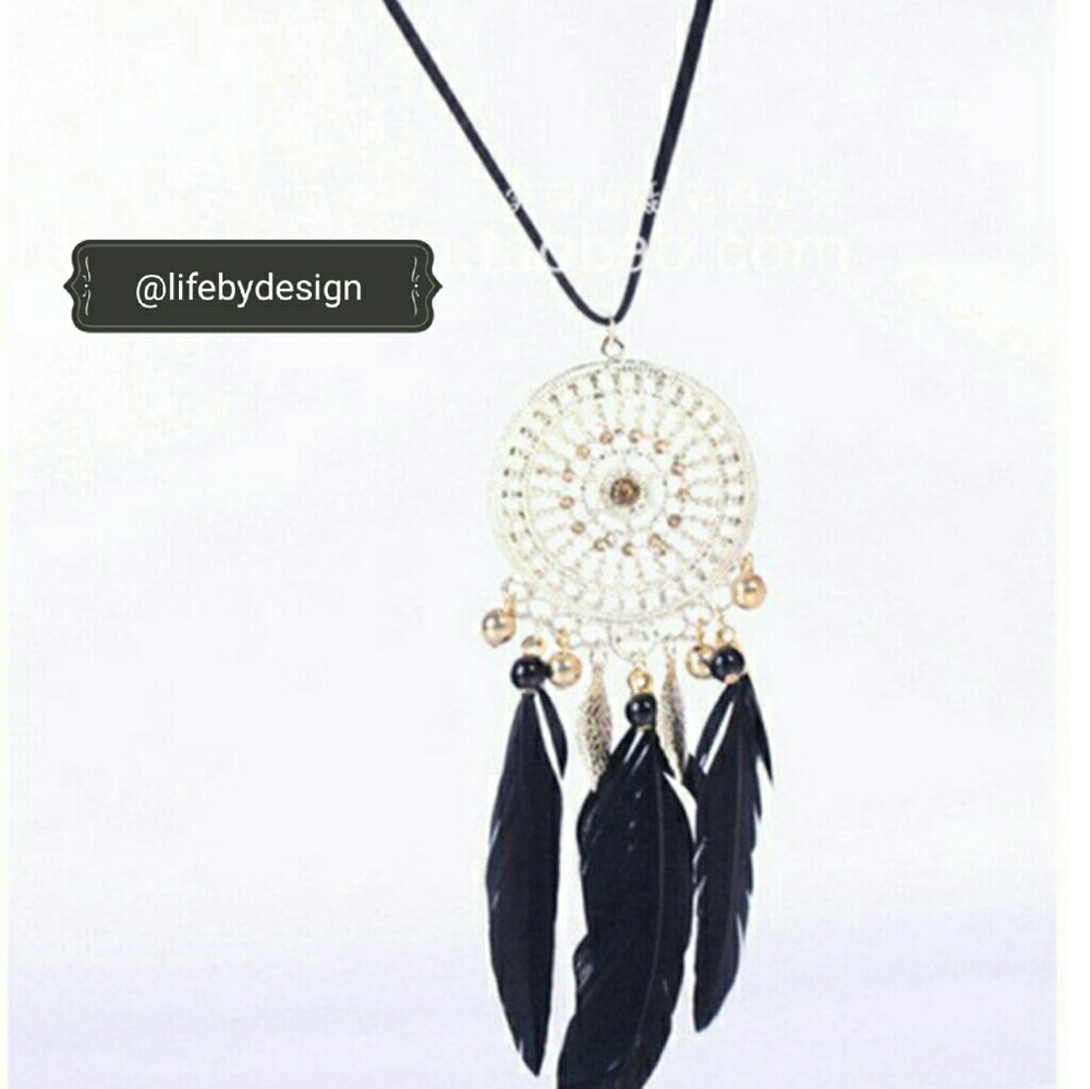 Retro Boho Dream Catcher Pendant Necklace
