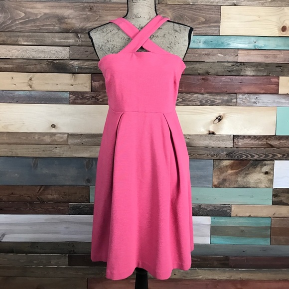 Banana Republic Dresses & Skirts - Banana Republic Pink Textured Knit Crossover Dress