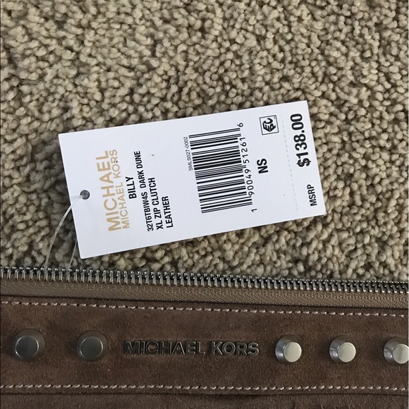 MICHAEL Michael Kors Bags Nwt Michael Kors Billy Dark Dune Xl Clutch