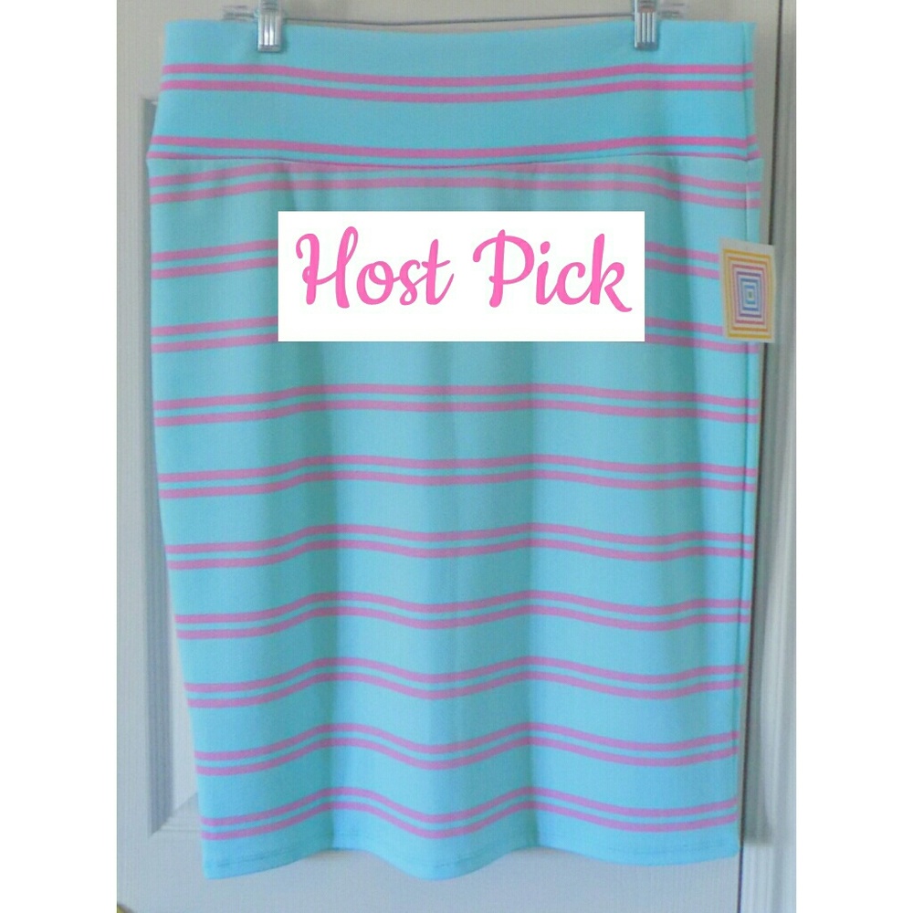⚡SALE! HP! NWT LuLaRoe Striped Cassie Skirt 2XL