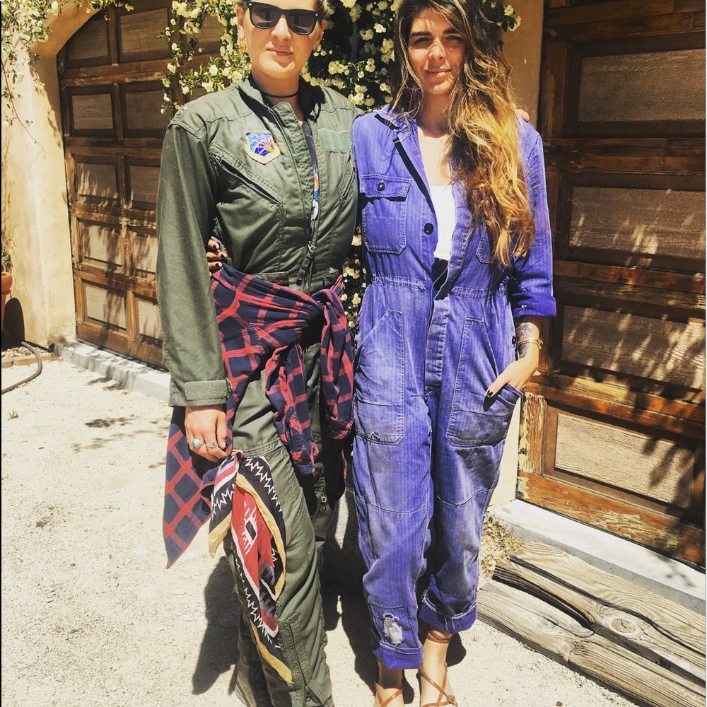 Blue jumpsuit