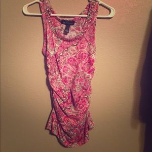 Pink multi colored blouse