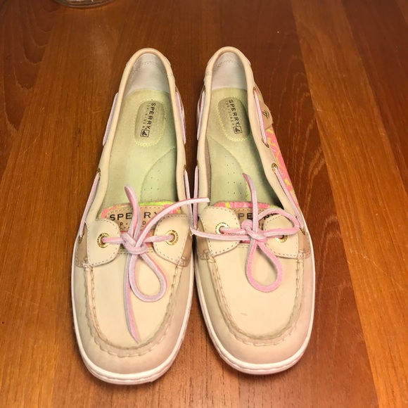Green/Pink/Tan Sperry's - Picture 2 of 4