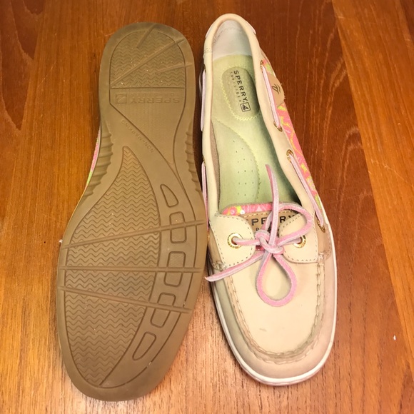 Green/Pink/Tan Sperry's - Picture 4 of 4