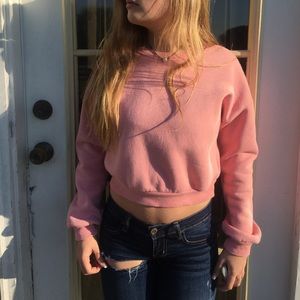 Pink Crop Top Sweater *SOFT*