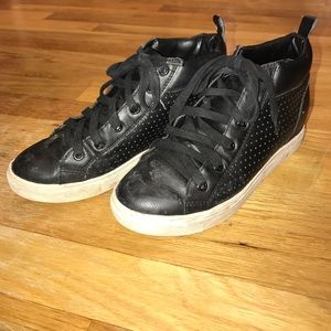 Steve Madden Black "Latte" Hidden Wedge Sneaker