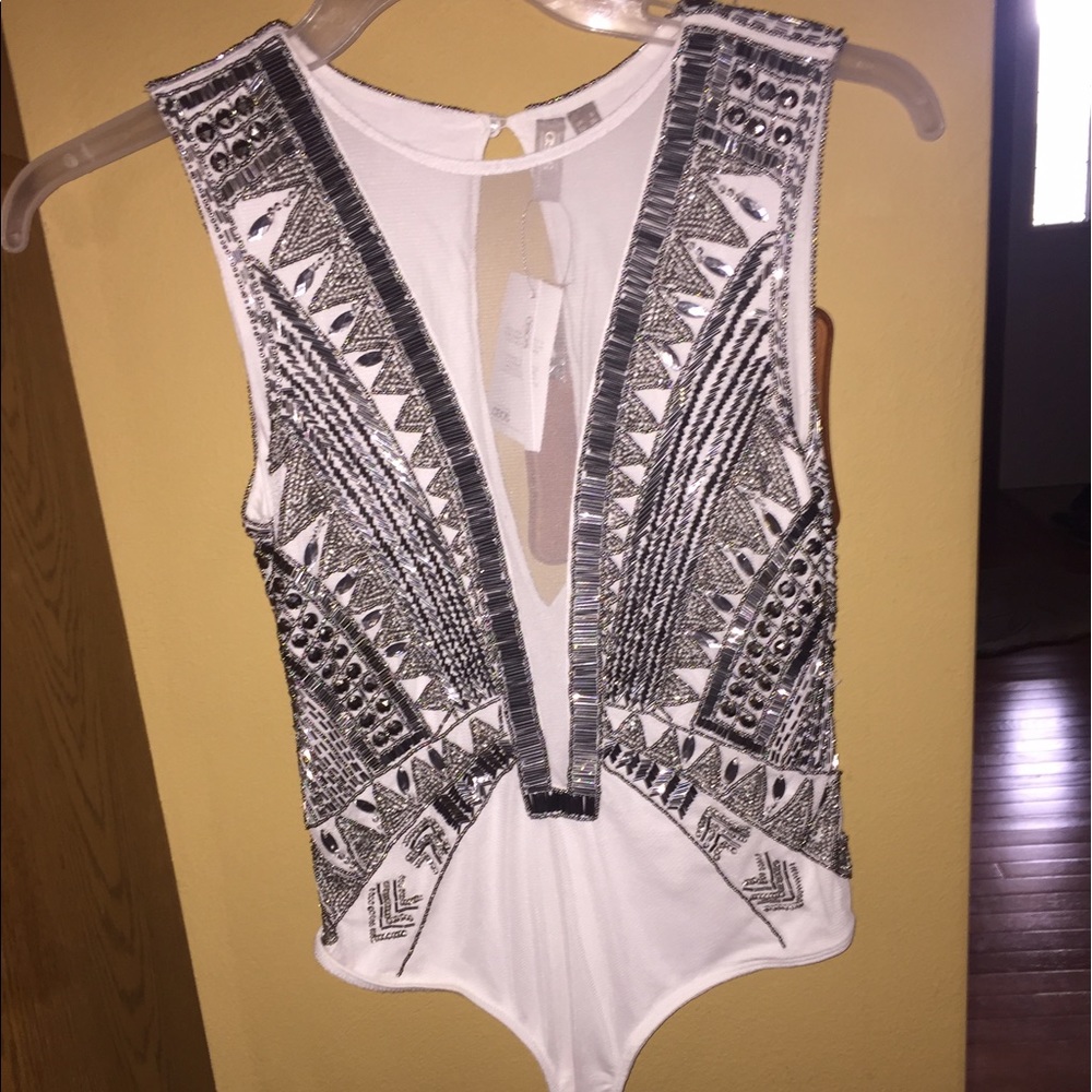 Embellished bodysuit! BRAND NEW WITH TAGS