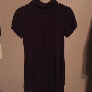 Brown high neck blouse