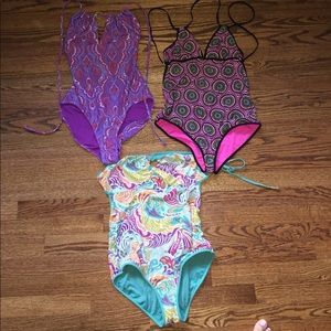 3 one piece bathing suits