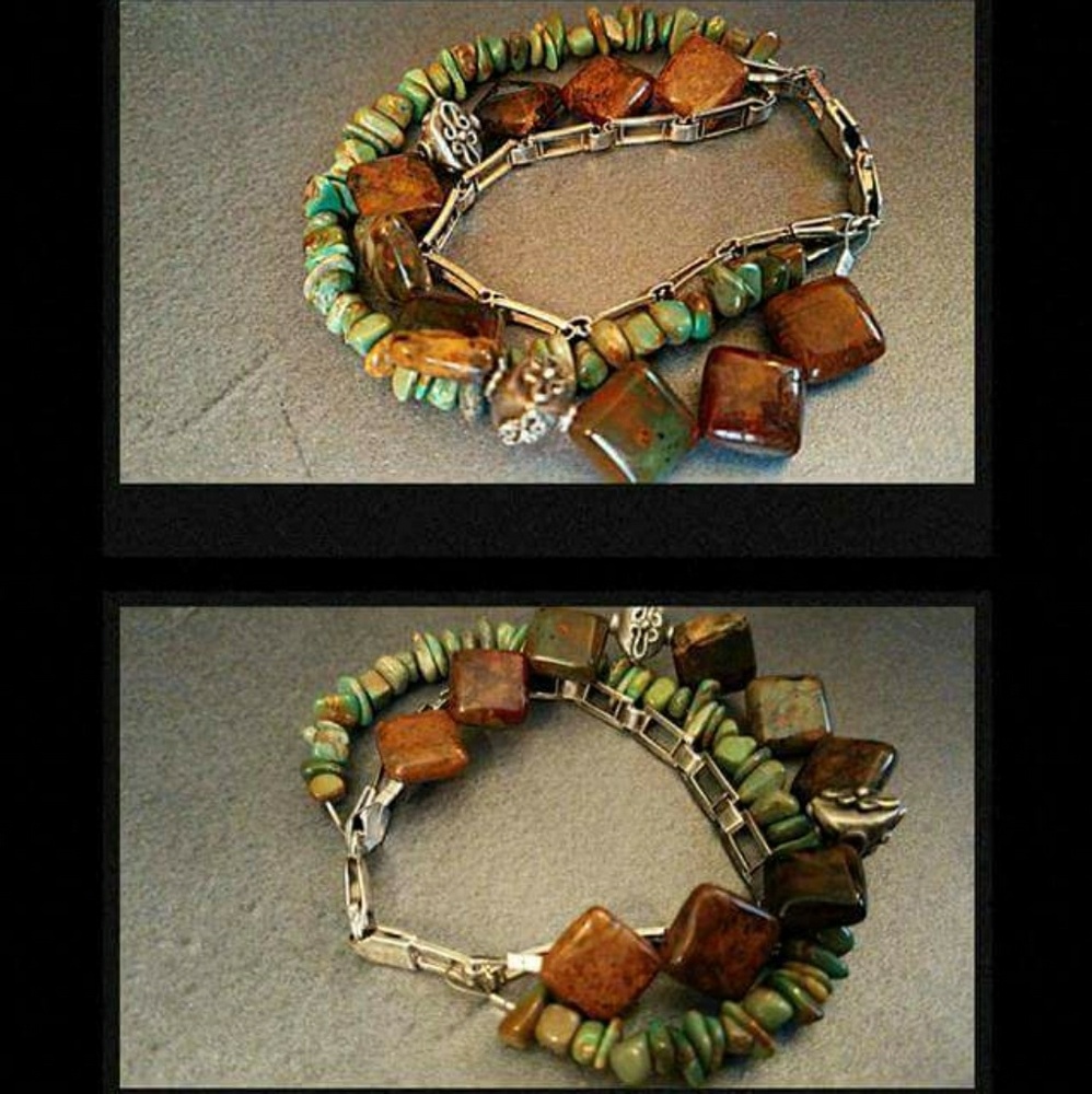 Turquoise and Sterling Silver Bangle Bracelet