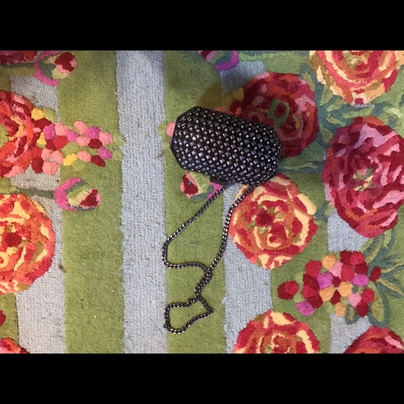 H&M black studded rhinestone clutch - Picture 3 of 3