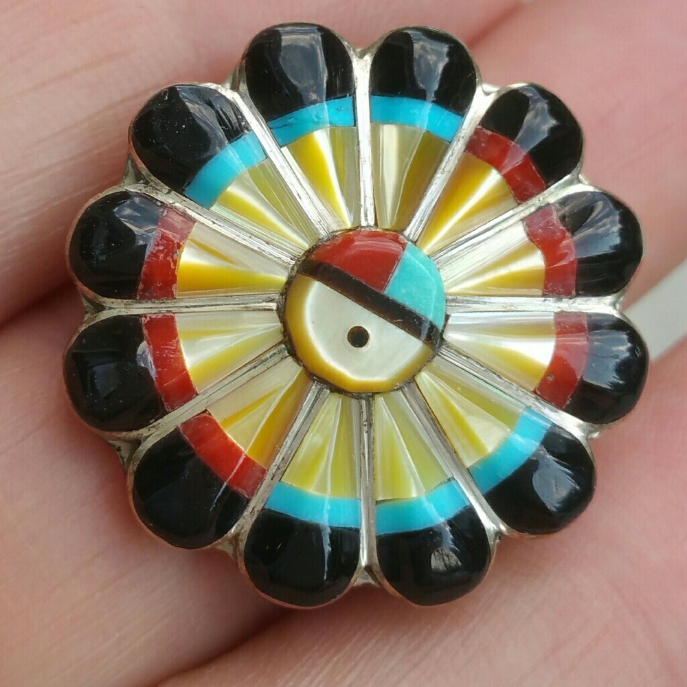 Not for sale Vintage sterling Zuni pin or pendant