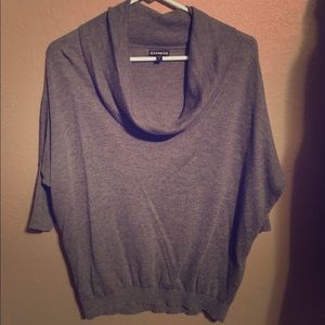 Grey large neck sweater