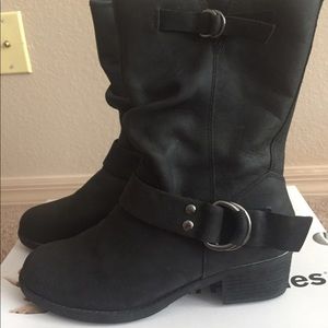 Hush Puppies Waterproof Black Biker Boots