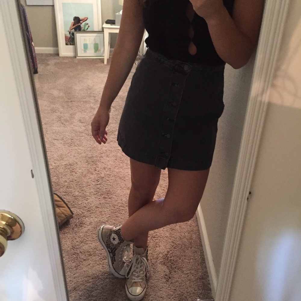 American apparel denim skirt