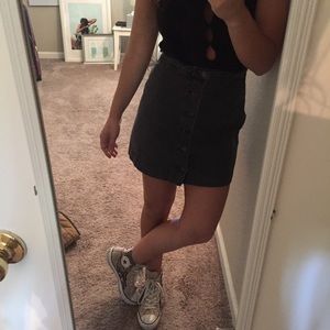 American apparel denim skirt