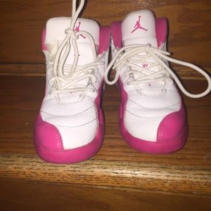 White Pink Jordan 12s
