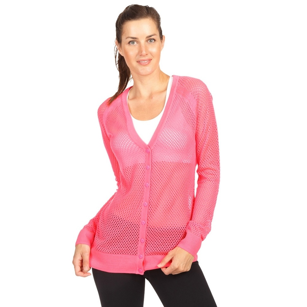 Lorna Jane Mesh knit cardigan