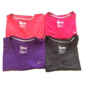 Lot of 4 Nike Dry-Fit Women's shirts