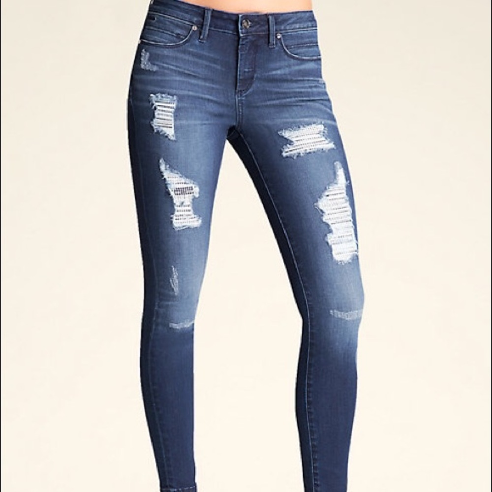 Glam Bebe distressed skinny jeans