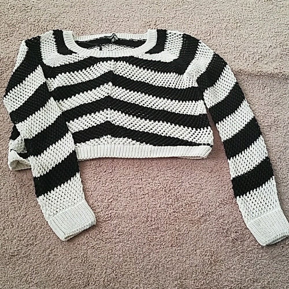 Bebe black and white sweater